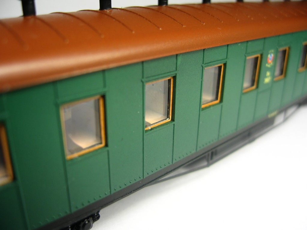Модель пригородного пассажирского вагона , ТТ (1:120)