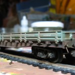 Состаривание модели вагона-платформы, H0 (1:87)